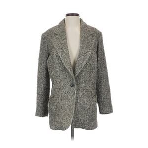 Smythe Wool Blend Herringbone Grey Blazer Jacket S